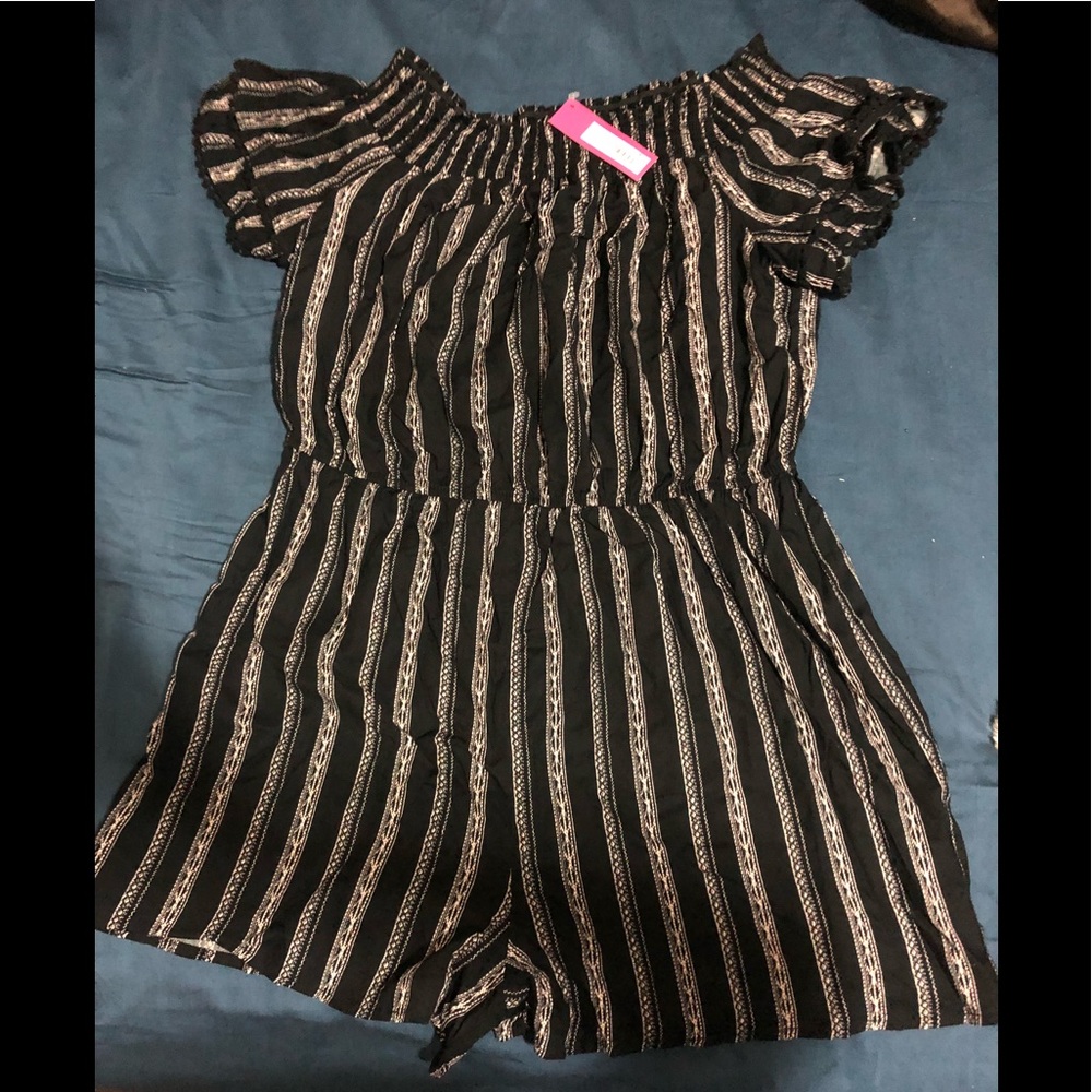 Xhilaration short sleeved off the shoulder romper